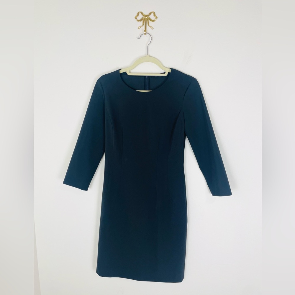 The Row Black Structured Sheath Dress